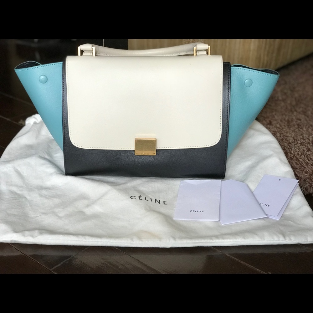 Celine Small Trapeze Tricolor